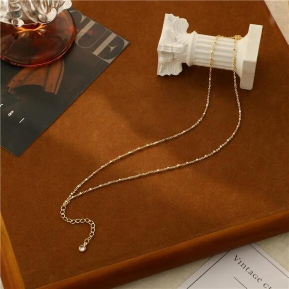 Gold Anklet Set for Women Layered Waterproof Figaro Heart Butterfly Pearl - Picture 5 of 7